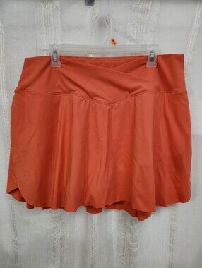 HALARA Orange Athletic Skort with Built-In Shorts